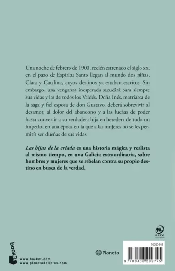 Contraportada Las hijas de la criada