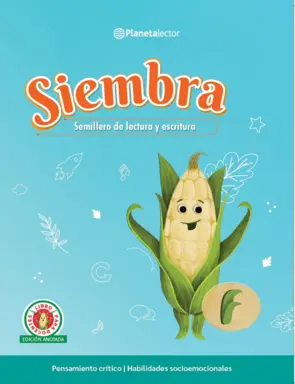 Portada Siembra.  Libro del docente F. Semillero de lectura y escritura.