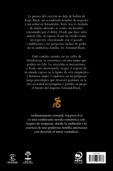 Contraportada Soy parte de ti (Edición mexicana)