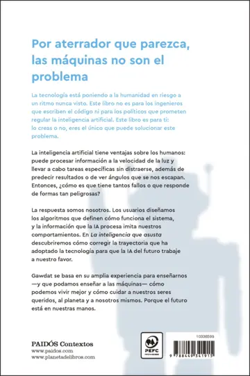 Contraportada La inteligencia que asusta (Edición mexicana)