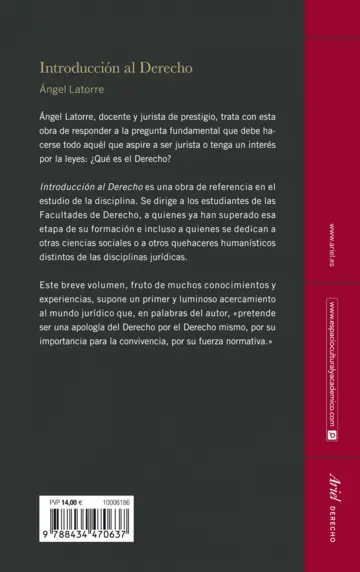Contraportada Introducción al Derecho