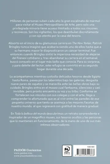 Contraportada Toda la belleza del mundo