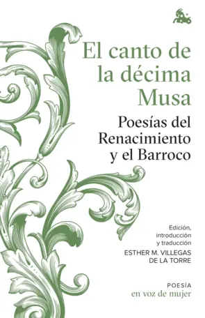 Portada El canto de la décima Musa. Poesías del Renacimiento y el Barroco
