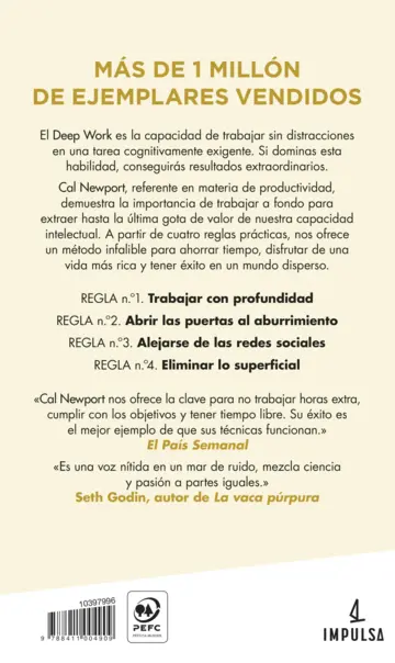 Contraportada Céntrate (Deep Work)