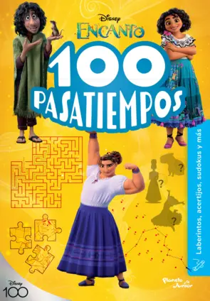 Portada 100 pasatiempos (Trivias, sudokus, acertijos y más). Encanto