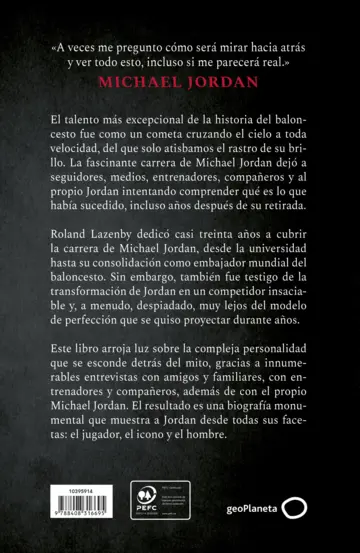 Contraportada Michael Jordan. La biografía definitiva (Nueva presentación)