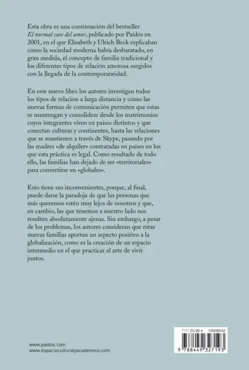 Contraportada Amor a distancia