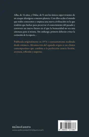 Contraportada Mecanoscrito del segundo origen