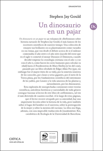 Contraportada Un dinosaurio en un pajar