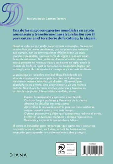 Contraportada La receta para la calma (Edición mexicana)