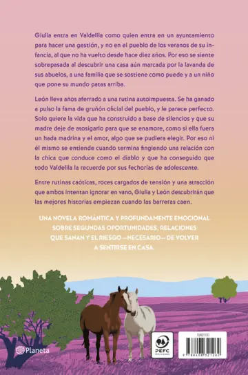 Contraportada Giulia, el amor y un puñado de lavanda