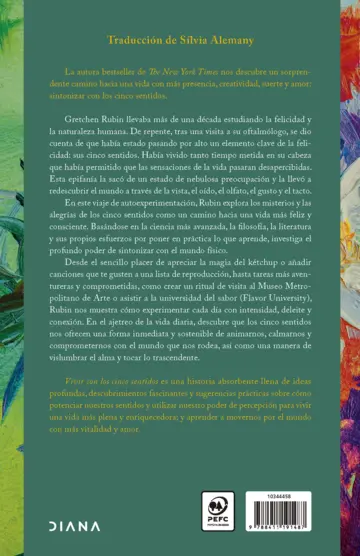 Contraportada Vivir con los cinco sentidos (Edición mexicana)
