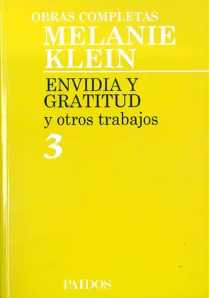 Portada Envidia y gratitud. Obras completas Vol. III