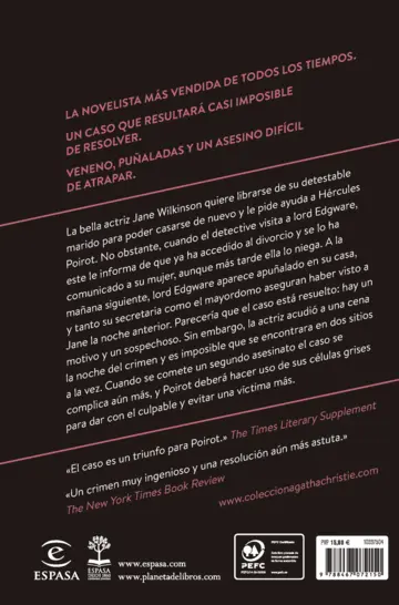 Contraportada La muerte de lord Edgware