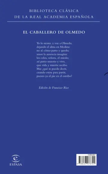 Contraportada El caballero de Olmedo