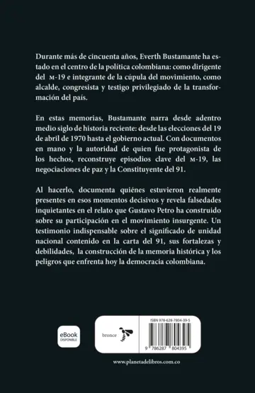 Contraportada Rebeldía, armas y democracia