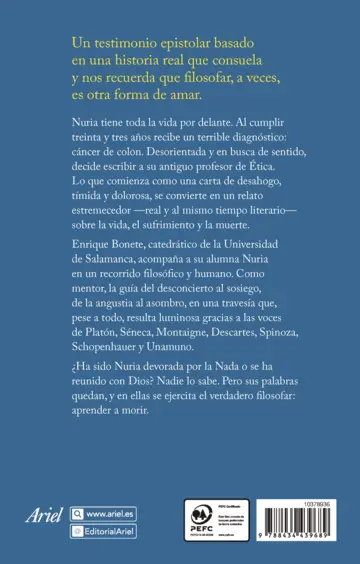 Contraportada Querido profe, me invaden las tinieblas