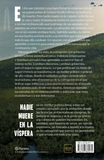 Contraportada Nadie muere en la víspera