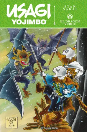 Portada Usagi Yojimbo: Dragón Verde