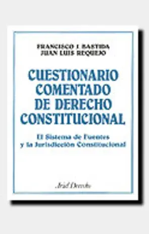 Portada Cuestionario comentado de Derecho Constitucional