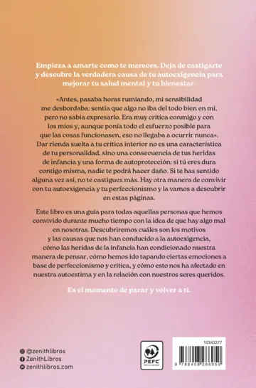 Contraportada Libérate de la autoexigencia (Edición mexicana)