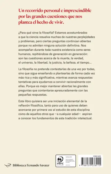 Contraportada Las preguntas de la vida