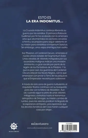 Contraportada Amanecer de fuego nº 04 El trono de la luz