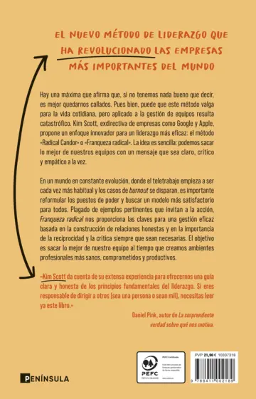 Contraportada Franqueza radical (Edición mexicana)