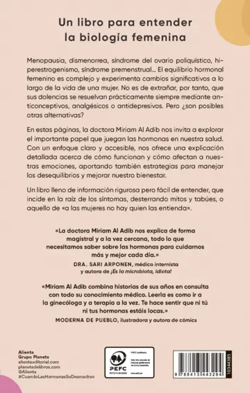 Contraportada Cuando las hormonas se desmadran (Edición mexicana)