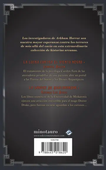 Contraportada Investigaciones siniestras: Antología 01