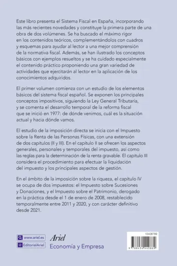 Contraportada #Sistema fiscal español I_2026