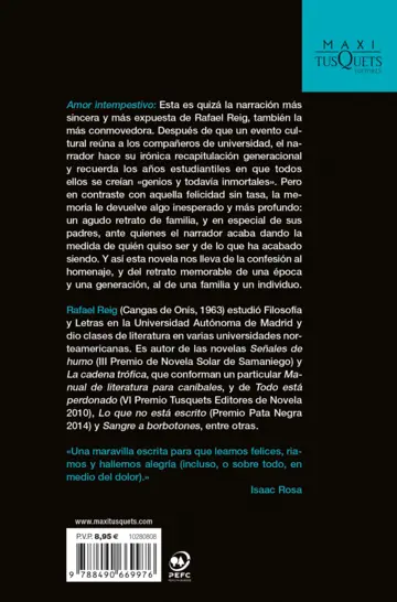 Contraportada Amor intempestivo