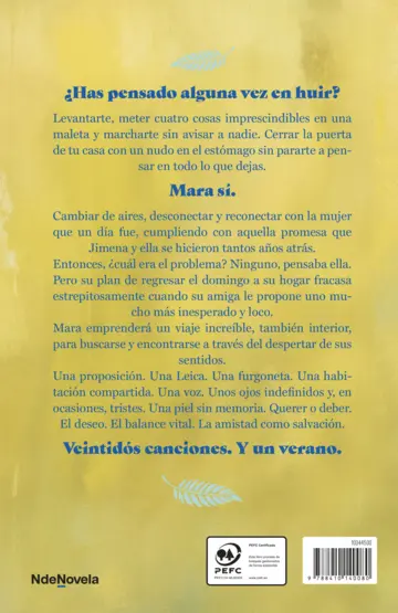 Contraportada Mara, 22 canciones y un verano
